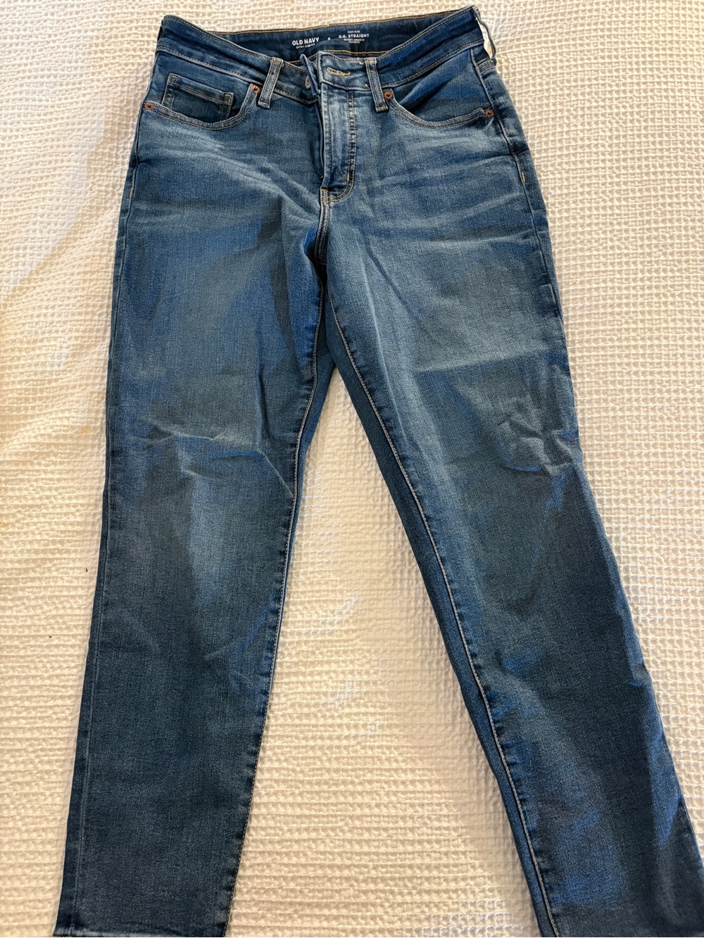 Old Navy Navy Blue Straight High-Rise Jeans